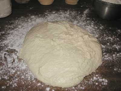 dough poured out