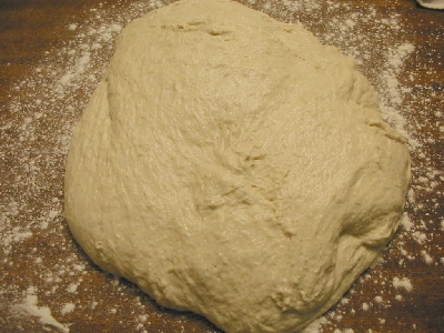 dough poured out