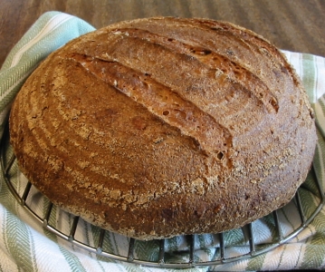finished loaf sunflower seed bread